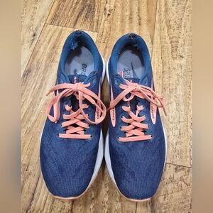 Brooks Navy and Coral Running Shoes